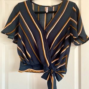 faux wrap blouse by Xhilaration